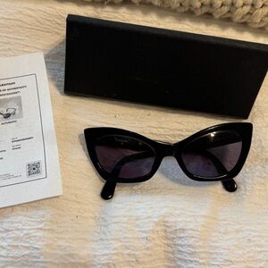 CHANEL Black cateye Sunglasses